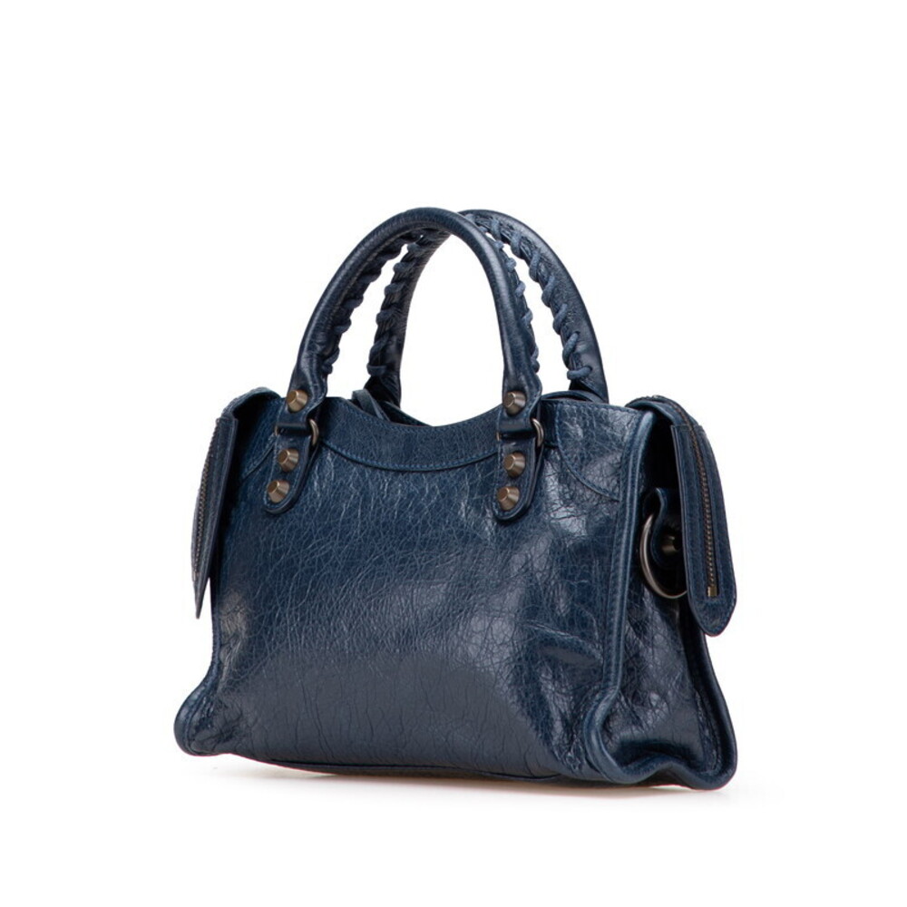Balenciaga Classic City Shoulder Bag Navy Blue leather - Picture 2 of 9